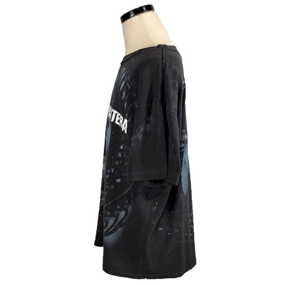 Vintage Pantera Rock Band Distressed All Over Print Graphic T Shirt XL 90's - Picture 3 of 7